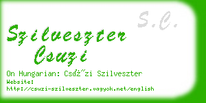 szilveszter csuzi business card